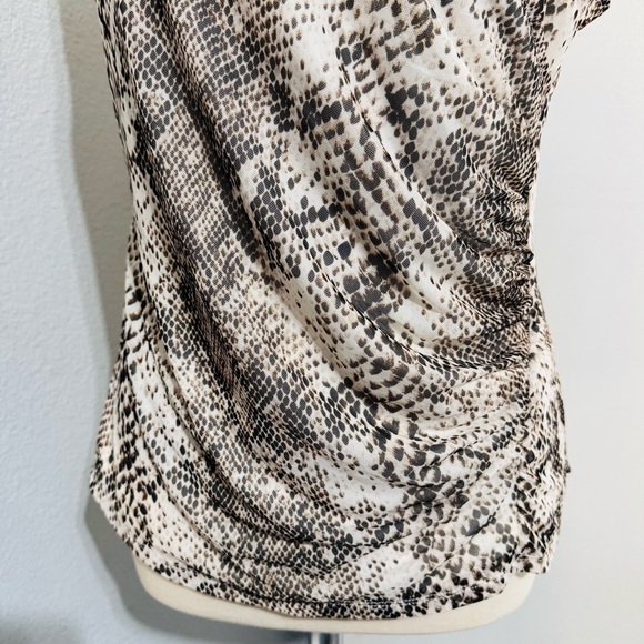 Cable & Gauge Women Snake Print Sleeveless Stretchy V-Neck Party Top Size Large - Picture 4 of 14